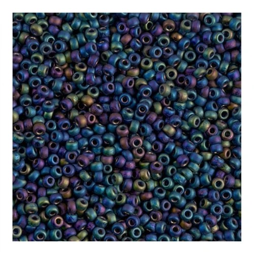 Miyuki Seed beads 15/0 401FR - Black Mat AB