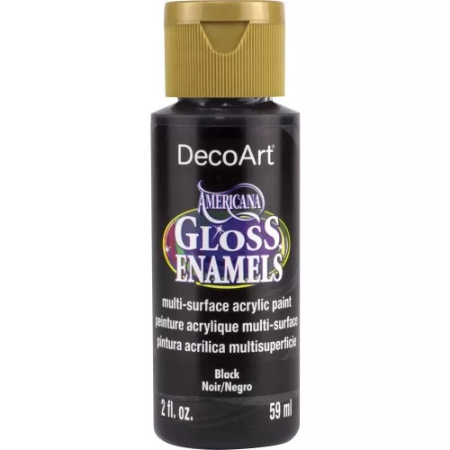 Multi-surface Acrylic Paint - DecoArt Americana Gloss - Black x59ml