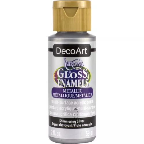 Peinture acrylique multi-surface DecoArt Americana Gloss - Shimmering Silver x59ml