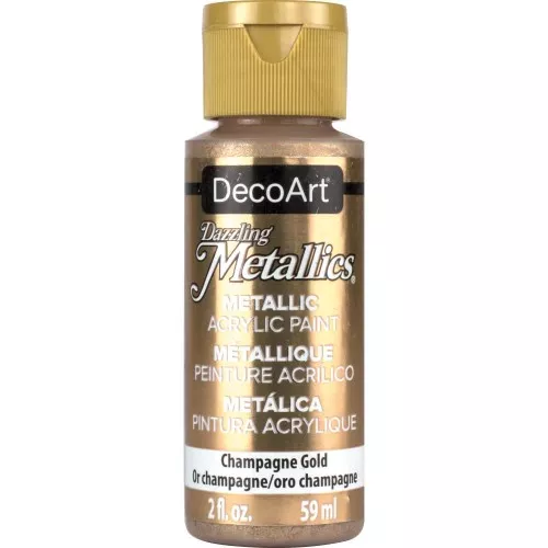 Metallic Acrylic paint - DecoArt Dazzling Metallics - Or Champagne x59 ml