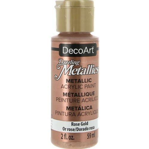 Metallic Acrylic paint - DecoArt Dazzling Metallics - Rose Gold x59 ml