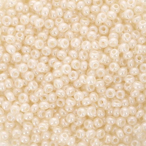 Preciosa Seed Beads 11/0 2 mm - Pearlescent Cream x250g