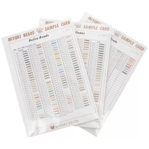 Miyuki Delica 15/0 DBS Sample Card - 15/0 DBSC (n°894) Boards 1, 2 et 3