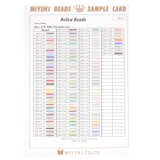 Miyuki Delica 15/0 DBS Sample Card - 15/0 DBSC (n°894) Boards 1, 2 et 3