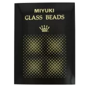 Beads - Miyuki 11/0 seed beads Sample Card - Cardboard 1, 2, 3 and 4 x1 Miyuki 11/0 seed beads Sample Card - Cardboard 1, 2, 3 and 4 x1