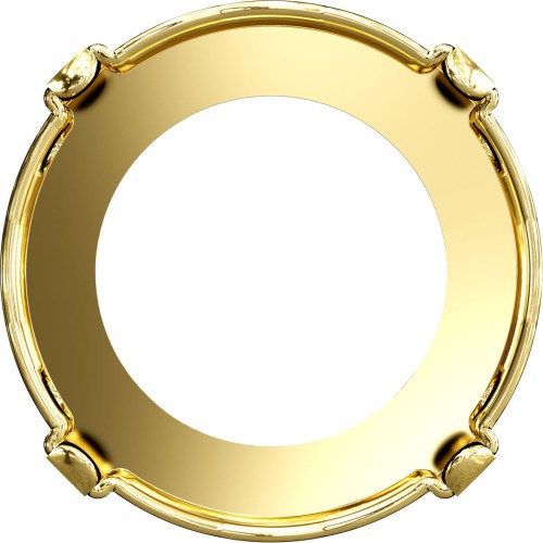 Cabochon setting PureCrystal 1122 Rivoli 16 mm Gold Tone x1