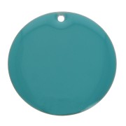 Round metal Epoxy Enamelled sequin 25 mm - Turquoise x1|raw }}