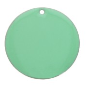 Round metal Epoxy Enamelled sequin 25 mm - Mint x1|raw }}