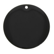 Round metal Epoxy Enamelled sequin 25 mm - Black x1|raw }}