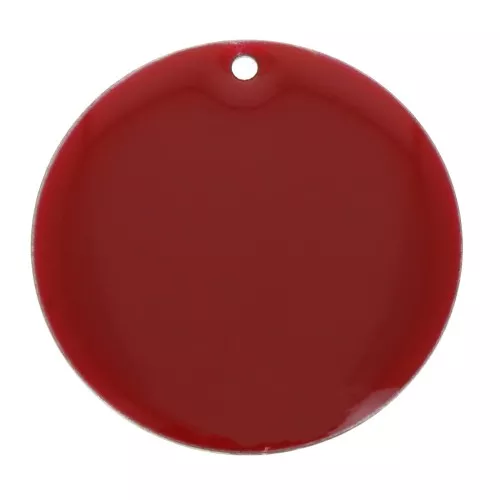 Round metal and epoxy resin sequin 25 mm - Dark red x1