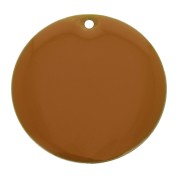 Round metal Epoxy Enamelled sequin 25 mm -  Mustard x1|raw }}
