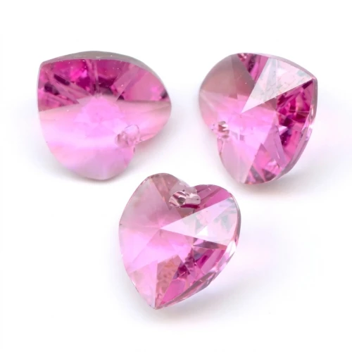 PureCrystal 6228 Hearts Rose 10,3x10mm x6