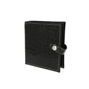 Mini storage binder for jewelry 13.5x15 cm Python effect - Black x1