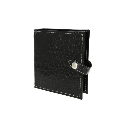 Mini storage binder for jewelry 13.5x15 cm Python effect - Black x1