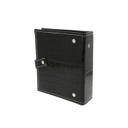 Mini storage binder for jewelry 13.5x15 cm Python  effect - Black x1