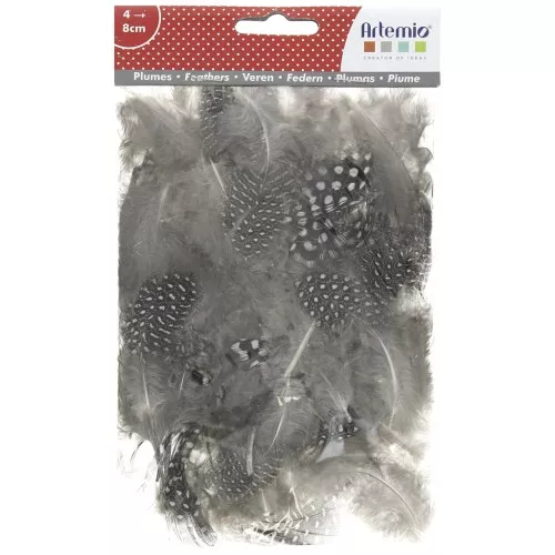 Feathers 4 to 8 cm for decoration and DIY jewelry creation - Natural x3gr