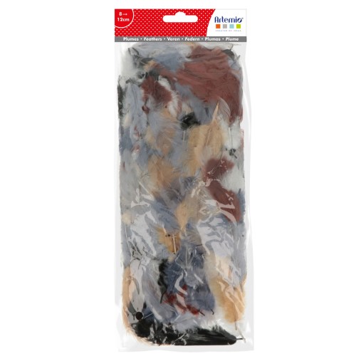 Feathers 8 to 12 cm for DIY jewelry and decoration - Natural x10gr