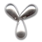 Pearly drops 6x10mm Grey  x20|raw }}