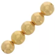 Brass smooth round beads 2 mm - Fine Gold Plated x200
