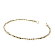 Bracelet with balls and 2 loops 56x47 mm - Gold Plated 3 microns x1|raw }}