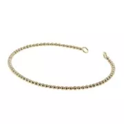 Bracelet with balls and 2 loops 56x47 mm - Gold Plated 3 microns x1