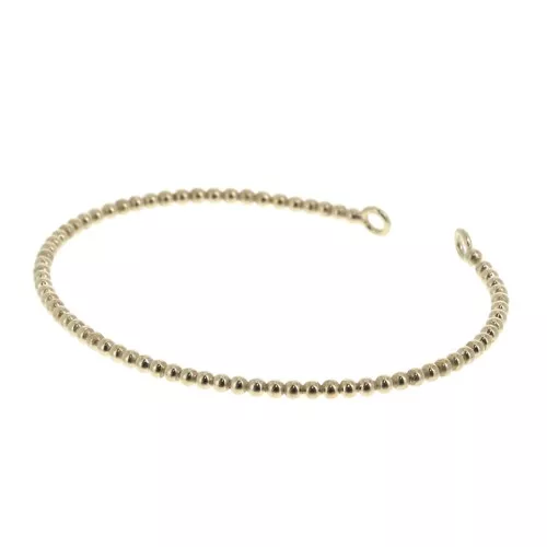 Bracelet with balls and 2 loops 56x47 mm - Gold Plated 3 microns x1