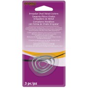 Set of 3 cookie cutters for polymer clay - Irregular Ovals x1|raw }}