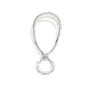 925 sterling silver Bail - Made in Europe - 10 mm with a loop x1