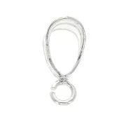 925 sterling silver Bail - Made in Europe - 10 mm with a loop x1