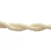 Heishi beads in polymer clay 4x1 mm Ivory x39 cm