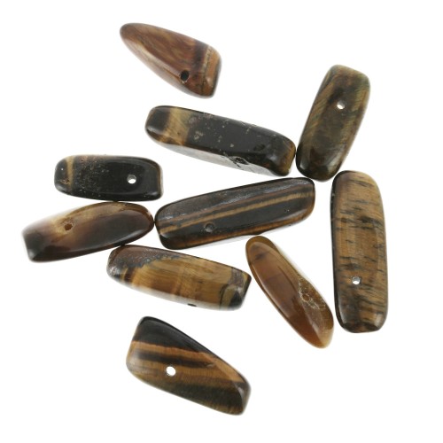 Irregular drop beads 12-22 mm Tiger eye x10