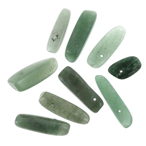 Irregular drop beads 12-22 mm Aventurine x10
