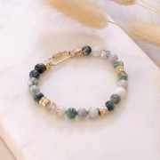 6.5 mm Round Gemstone Beads - Tree Agate x15
