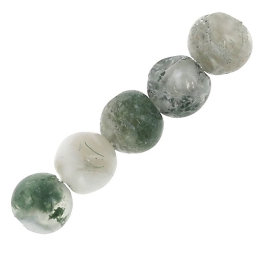 Round gemstones 4 mm Tree Agate x20