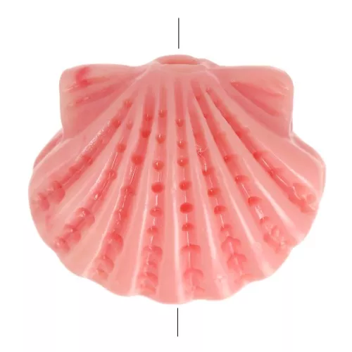 Resin shell bead 10x12 mm - Grenadine x1