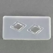 Silicone mold to make resin rhombs 41x20x7 mm x1