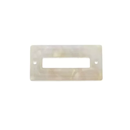 Rectangular spacer 2 holes in cellulose acetate 30x15mm Tortoise Shell Red/Whitex1
