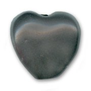 Ceramics heart 20mm Silky Gunmetal