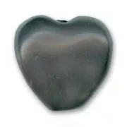 Ceramics heart 20mm Silky Gunmetal