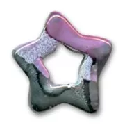 Ceramics star 22mm Iridescent Grey Purple