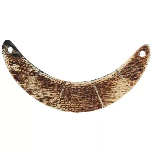 Spacers for ethnic horn necklace 89x18 mm Brown x1
