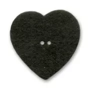 Felt Heart 40mm Black x1