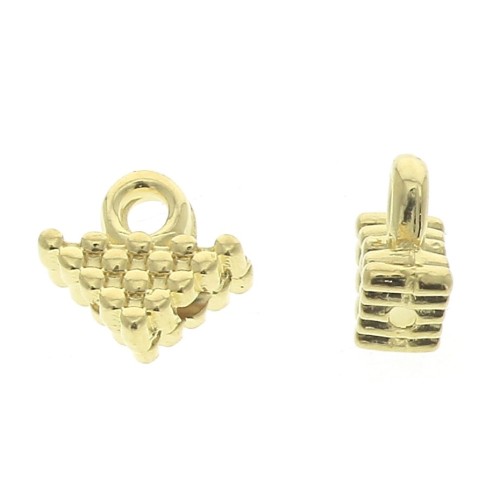 Cymbal Bead Endings - Terminator for Silky Beads 7x8 mm Kalivia Fine Gold plated x1