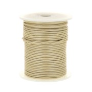 Leather cord 1,5 mm - Metallic Cream x 25m