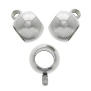 Charm Link Beads 8.8x6 mm - 304 Stainless Steel x4