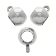Charm Link Beads 8.8x6 mm - 304 Stainless Steel x4
