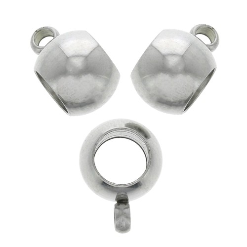 Charm Link Beads 8.8x6 mm - 304 Stainless Steel x4
