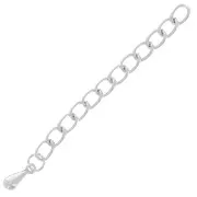 Rombo mesh extension chain 60 mm silver x1
