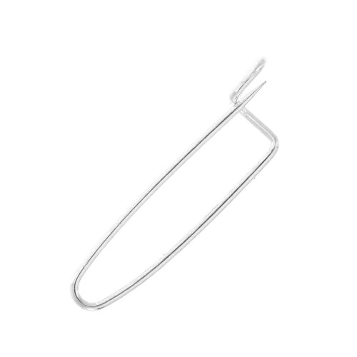 Brooch to decorate with beads, charms & tassels 26 mm Fine silver plating x1