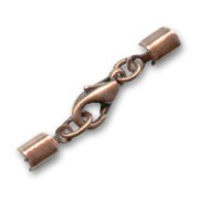 Lace holder clasp 2mm Antic copper tone